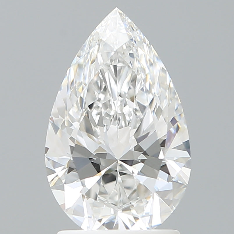 1.90 Carat Pear Shaped, Ideal Cut, D Color, VVS2 Clarity, IGI Certified Lab Grown Diamond