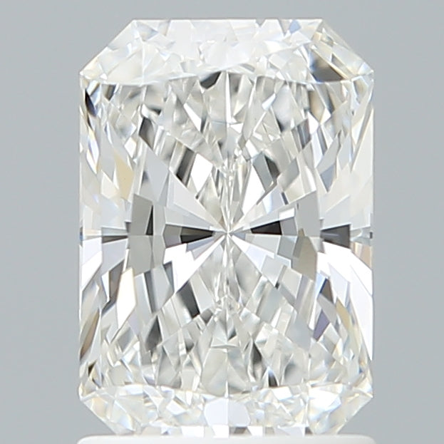 1.55 Carat Radiant Shaped, Ideal Cut, E Color, VVS2 Clarity, IGI Certified Lab Grown Diamond