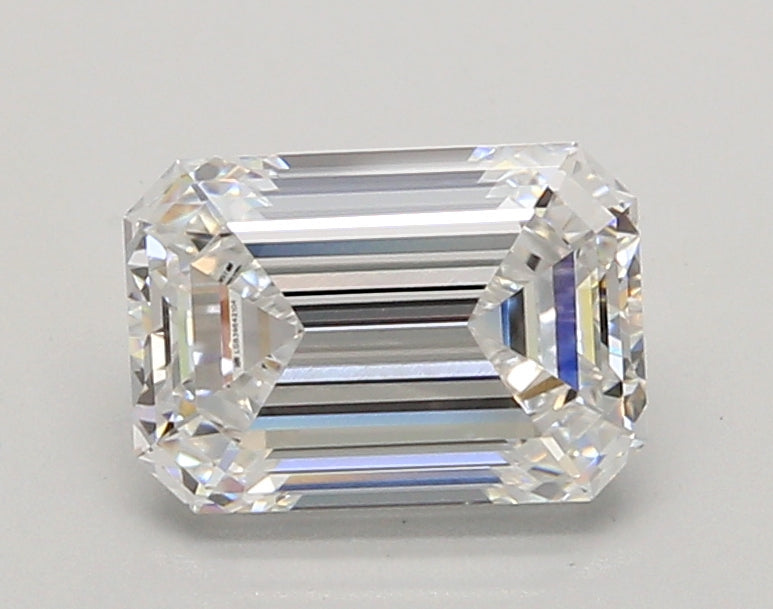 2.02 Carat Emerald Shaped, Ideal Cut, D Color, VVS2 Clarity, IGI Certified Lab Grown Diamond