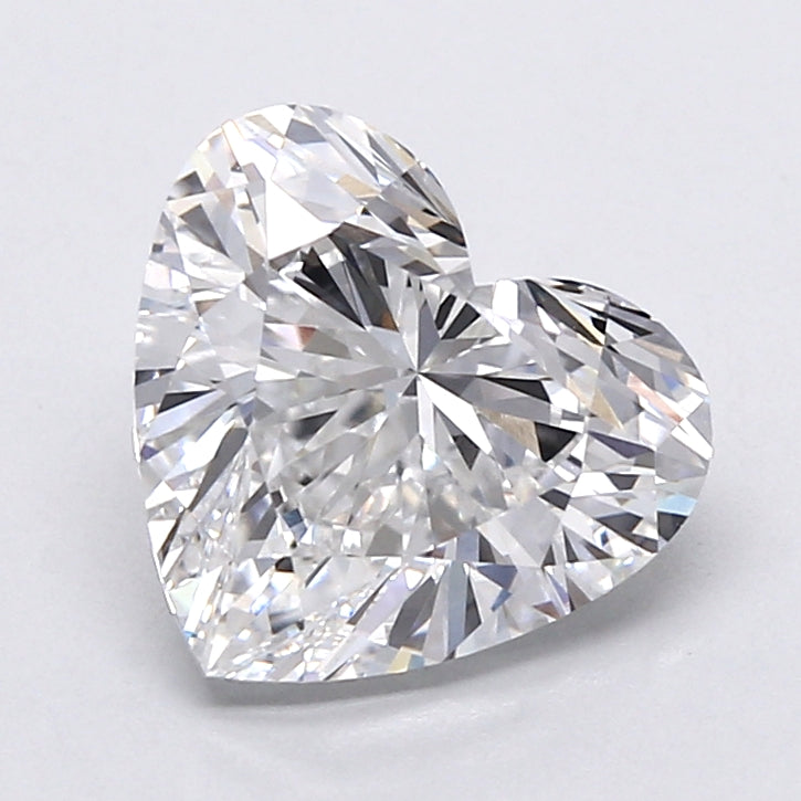 2.70 Carat Heart Shaped, Very Good Cut, D Color, VVS2 Clarity, IGI Certified Lab Grown Diamond