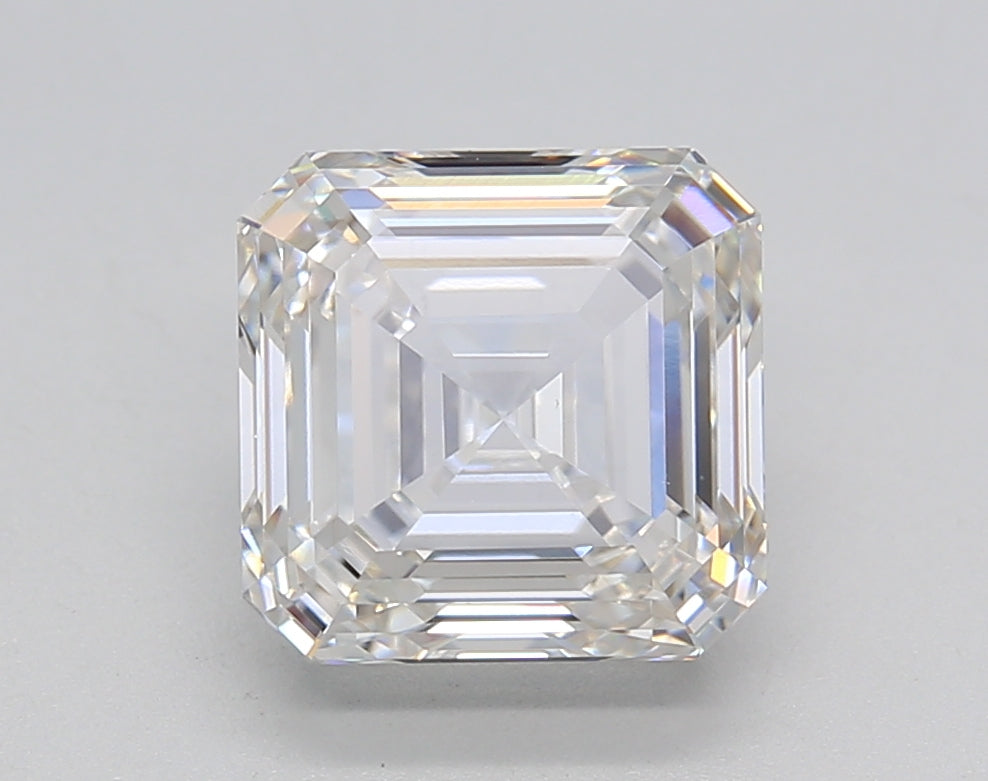 3.07 Carat Asscher Shaped, Ideal Cut, G Color, VS1 Clarity, IGI Certified Lab Grown Diamond
