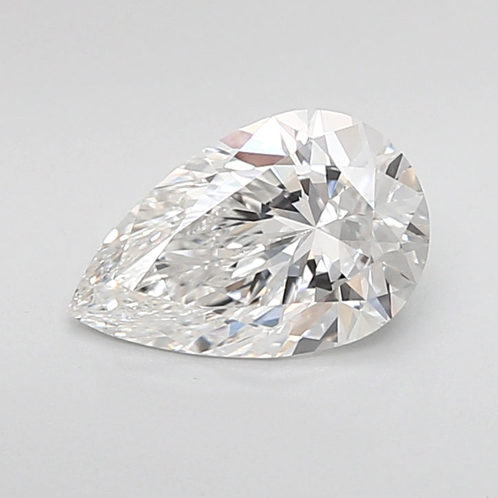 1.53 Carat Pear Shaped, Ideal Cut, E Color, VVS2 Clarity, IGI Certified Lab Grown Diamond