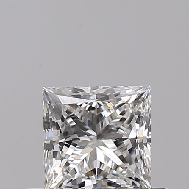 0.51 Carat Princess Shaped, Ideal Cut, F Color, VVS2 Clarity, IGI Certified Lab Grown Diamond