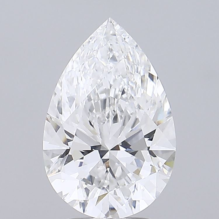 4.02 Carat Pear Shaped, Ideal Cut, F Color, VS1 Clarity, IGI Certified Lab Grown Diamond