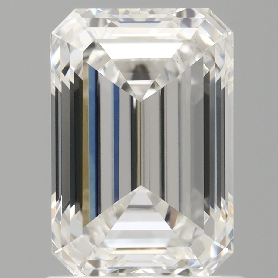 1.51 Carat Emerald Shaped, Ideal Cut, E Color, VS2 Clarity, IGI Certified Lab Grown Diamond