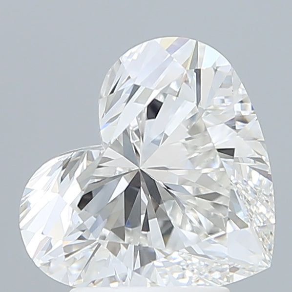 3.09 Carat Heart Shaped, Ideal Cut, F Color, VVS2 Clarity, IGI Certified Lab Grown Diamond