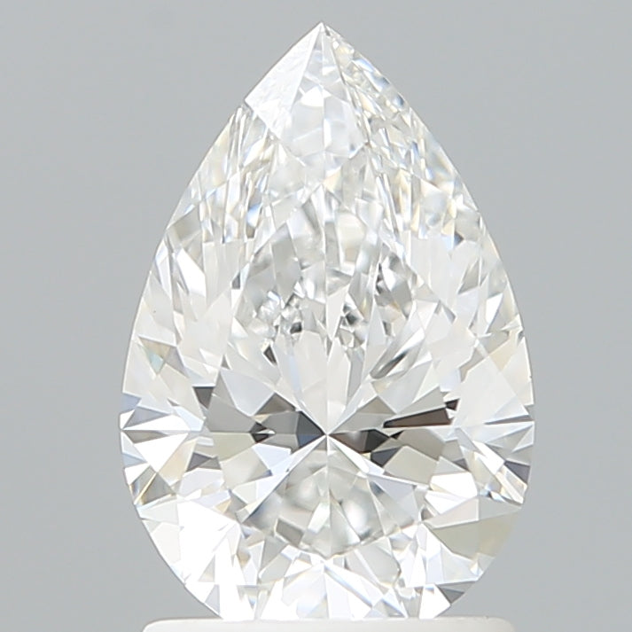 1.52 Carat Pear Shaped, Ideal Cut, E Color, VVS2 Clarity, IGI Certified Lab Grown Diamond