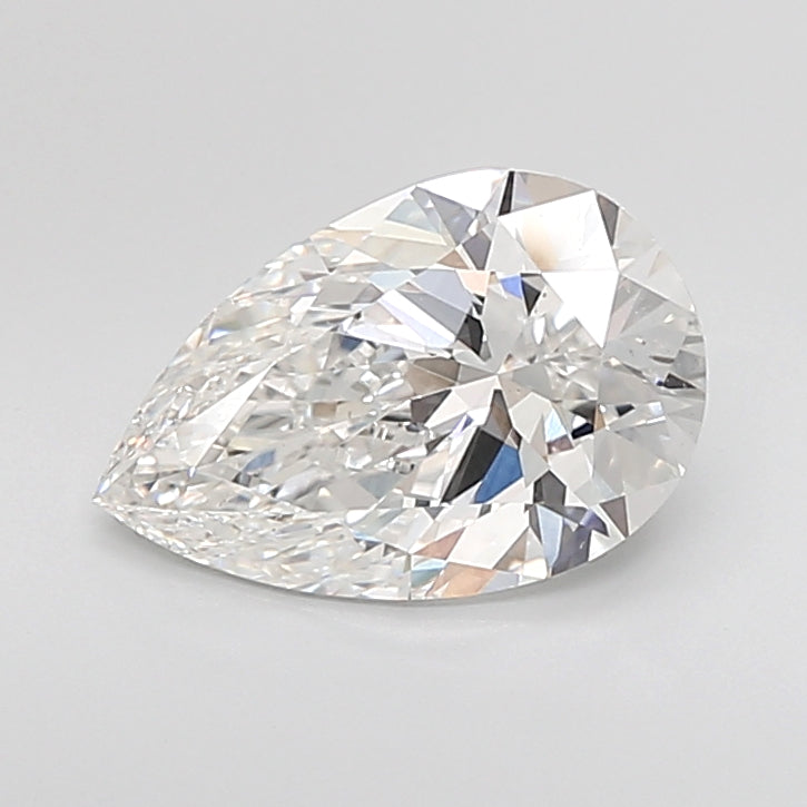 3.57 Carat Pear Shaped, Ideal Cut, F Color, VVS2 Clarity, IGI Certified Lab Grown Diamond