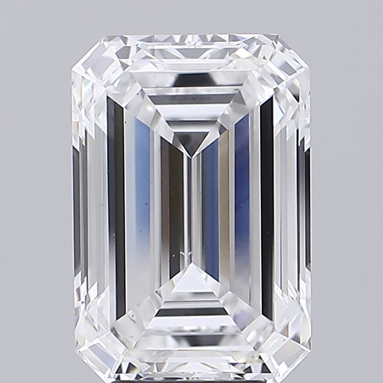 6.05 Carat Emerald Shaped, Excellent Cut, D Color, VS1 Clarity, IGI Certified Lab Grown Diamond