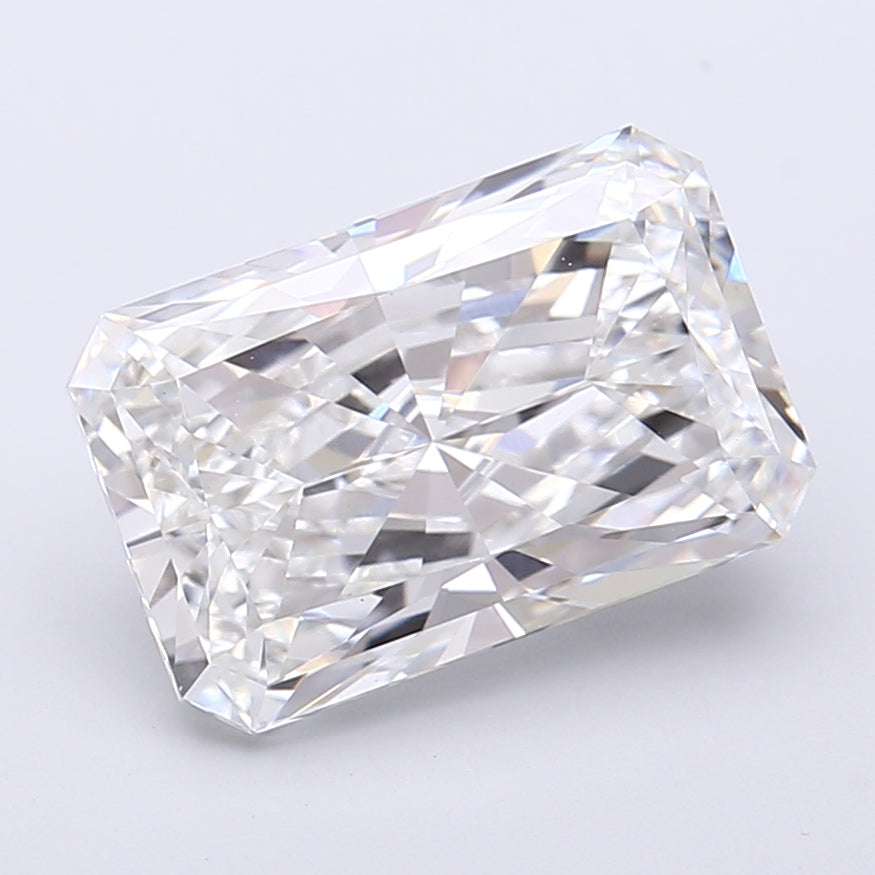 4.25 Carat Radiant Shaped, Very Good Cut, E Color, VS1 Clarity, IGI Certified Lab Grown Diamond