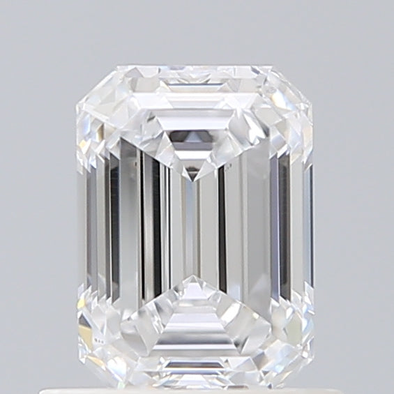 0.90 Carat Emerald Shaped, Ideal Cut, D Color, VS2 Clarity, IGI Certified Lab Grown Diamond