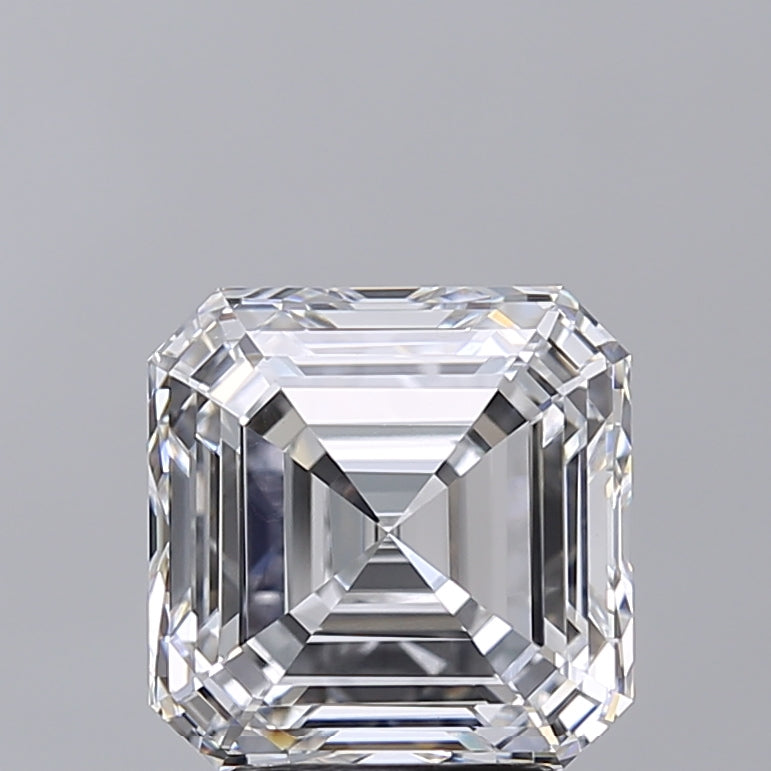 4.00 Carat Asscher Shaped, Very Good Cut, E Color, VVS2 Clarity, IGI Certified Lab Grown Diamond