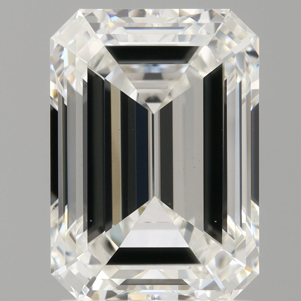 2.10 Carat Emerald Shaped, Ideal Cut, E Color, VVS2 Clarity, IGI Certified Lab Grown Diamond