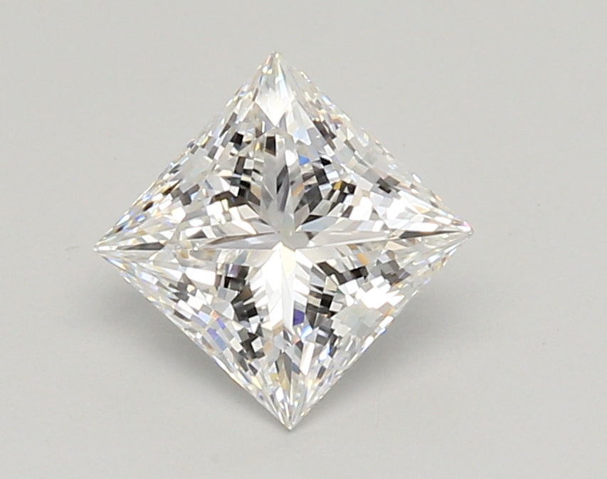 1.33 Carat Princess Shaped, Ideal Cut, D Color, VVS2 Clarity, IGI Certified Lab Grown Diamond