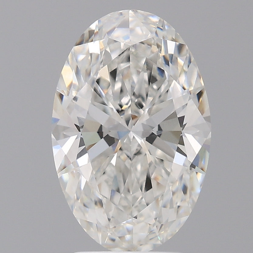 3.57 Carat Oval Shaped, Ideal Cut, F Color, VVS2 Clarity, IGI Certified Lab Grown Diamond