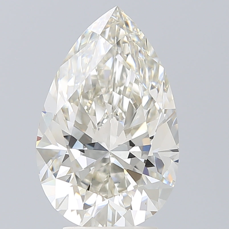 4.19 Carat Pear Shaped, Excellent Cut, H Color, VVS2 Clarity, IGI Certified Lab Grown Diamond