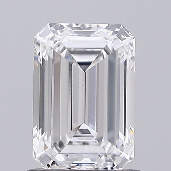 1.05 Carat Emerald Shaped, Ideal Cut, E Color, VVS1 Clarity, IGI Certified Lab Grown Diamond