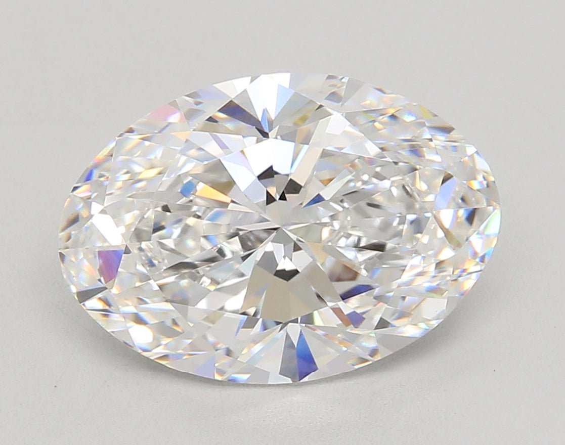 5.07 Carat Oval Shaped, Ideal Cut, E Color, VVS2 Clarity, IGI Certified Lab Grown Diamond