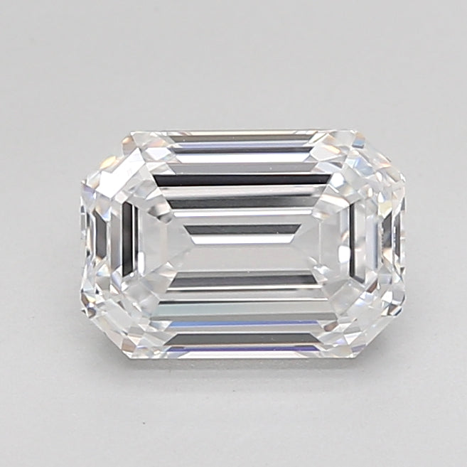 1.82 Carat Emerald Shaped, Ideal Cut, D Color, VVS2 Clarity, IGI Certified Lab Grown Diamond