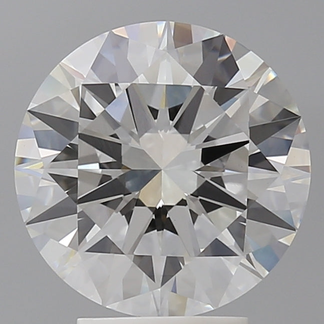 4.02 Carat Round Shaped, Excellent Cut, E Color, VVS2 Clarity, IGI Certified Lab Grown Diamond