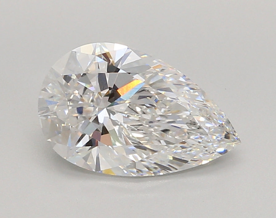 2.01 Carat Pear Shaped, Ideal Cut, E Color, VVS1 Clarity, IGI Certified Lab Grown Diamond