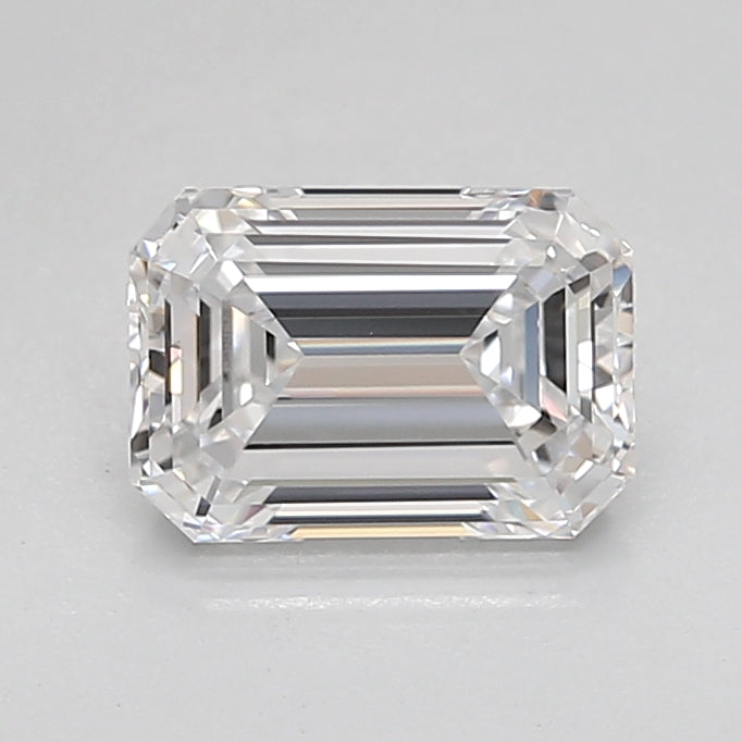 1.60 Carat Emerald Shaped, Ideal Cut, D Color, VVS2 Clarity, IGI Certified Lab Grown Diamond