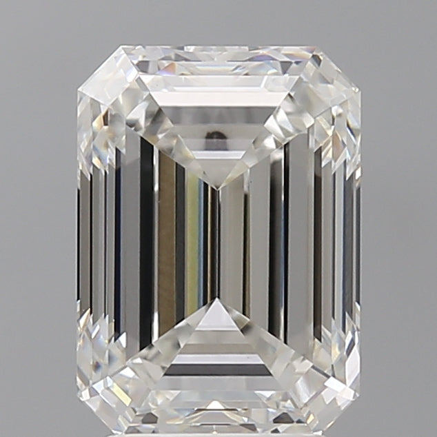 3.58 Carat Emerald Shaped, Ideal Cut, F Color, VVS2 Clarity, IGI Certified Lab Grown Diamond