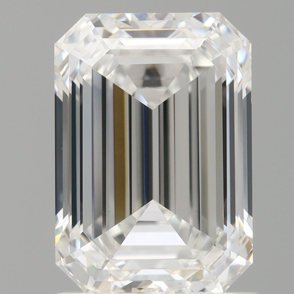 1.60 Carat Emerald Shaped, Ideal Cut, E Color, VVS2 Clarity, IGI Certified Lab Grown Diamond