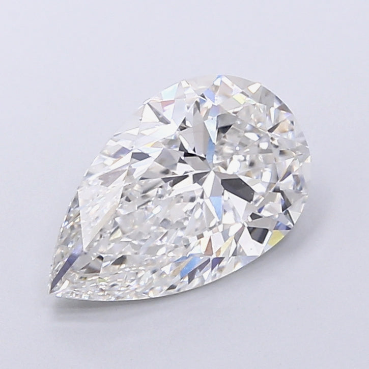 3.43 Carat Pear Shaped, Very Good Cut, F Color, VVS2 Clarity, IGI Certified Lab Grown Diamond
