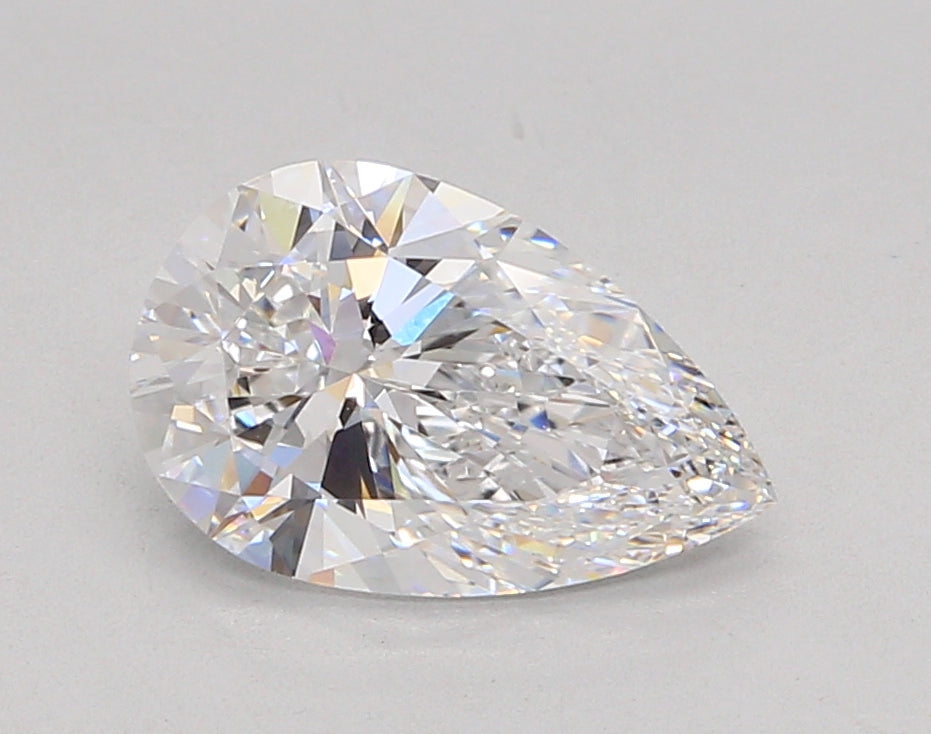 2.05 Carat Pear Shaped, Ideal Cut, D Color, IF Clarity, IGI Certified Lab Grown Diamond