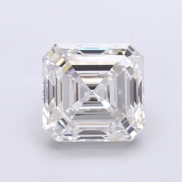 2.05 Carat Asscher Shaped, Very Good Cut, F Color, VVS1 Clarity, IGI Certified Lab Grown Diamond