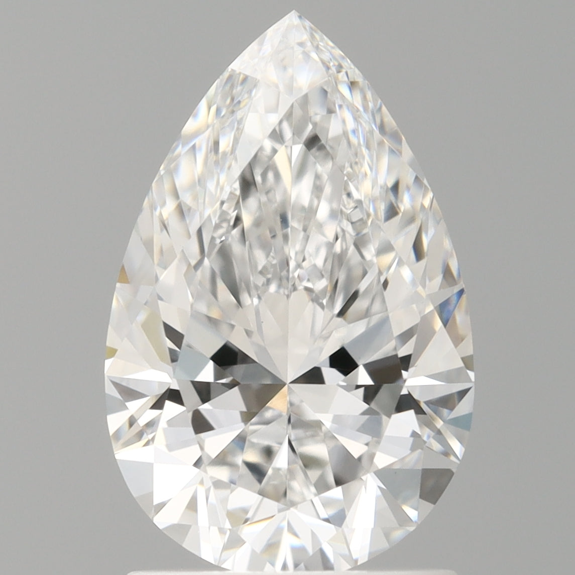 1.60 Carat Pear Shaped, Ideal Cut, E Color, VVS2 Clarity, IGI Certified Lab Grown Diamond