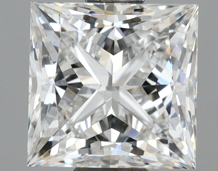 1.54 Carat Princess Shaped, Ideal Cut, D Color, VVS2 Clarity, IGI Certified Lab Grown Diamond