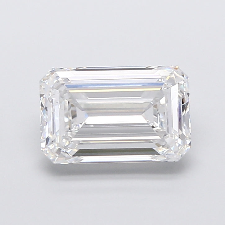 3.53 Carat Emerald Shaped, Very Good Cut, D Color, VVS2 Clarity, IGI Certified Lab Grown Diamond