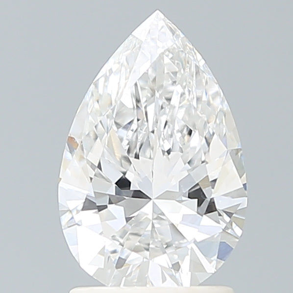 1.67 Carat Pear Shaped, Excellent Cut, E Color, VS1 Clarity, IGI Certified Lab Grown Diamond