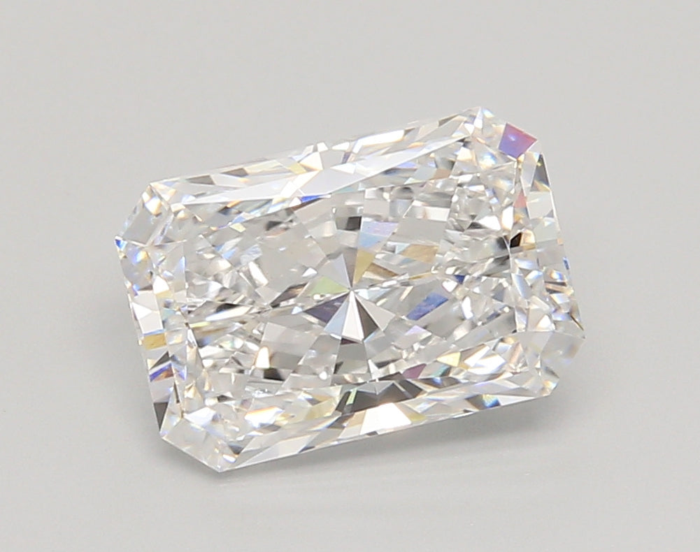 3.07 Carat Radiant Shaped, Ideal Cut, D Color, VS1 Clarity, IGI Certified Lab Grown Diamond