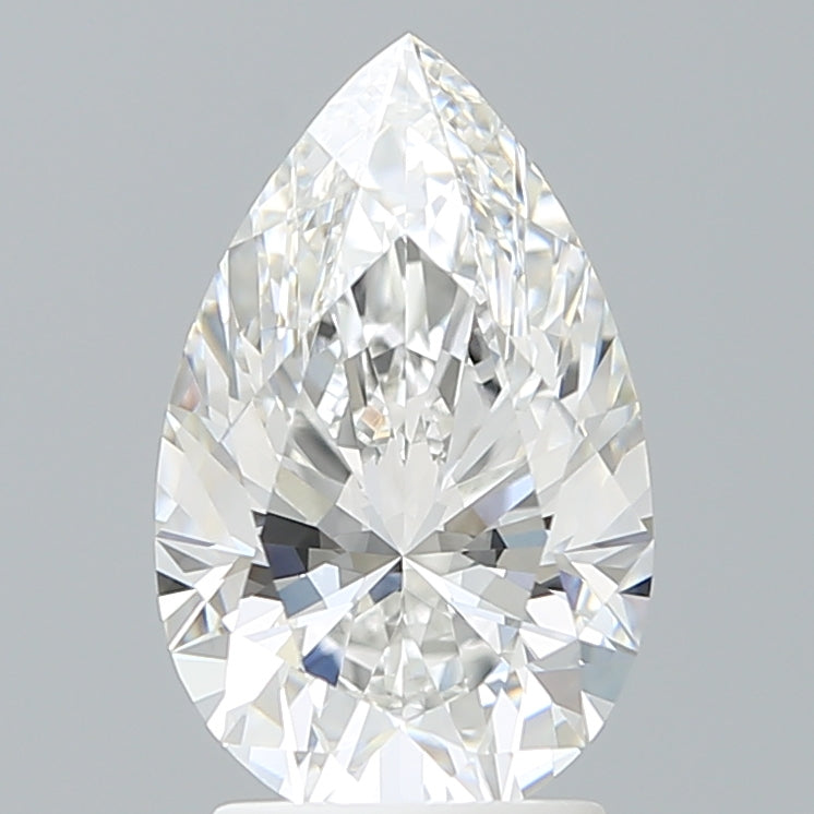 2.58 Carat Pear Shaped, Excellent Cut, E Color, VVS2 Clarity, IGI Certified Lab Grown Diamond
