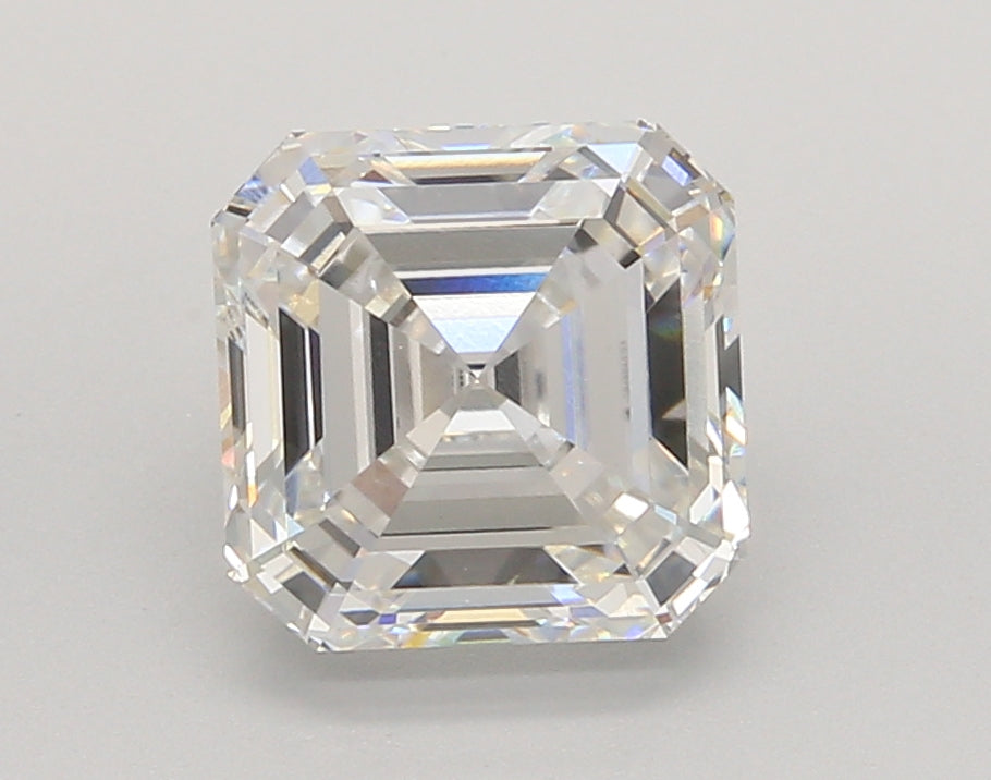 3.03 Carat Asscher Shaped, Ideal Cut, F Color, VVS2 Clarity, IGI Certified Lab Grown Diamond