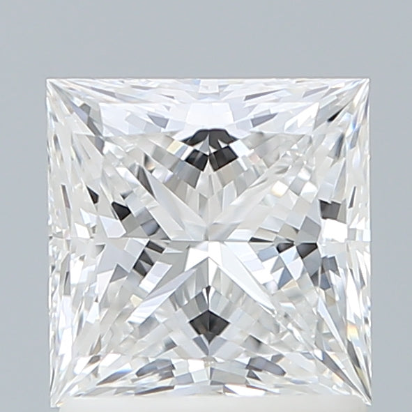 1.54 Carat Princess Shaped, Ideal Cut, E Color, VVS2 Clarity, IGI Certified Lab Grown Diamond