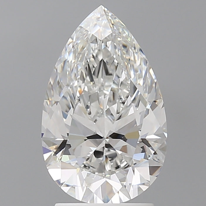 2.60 Carat Pear Shaped, Ideal Cut, E Color, VVS2 Clarity, IGI Certified Lab Grown Diamond