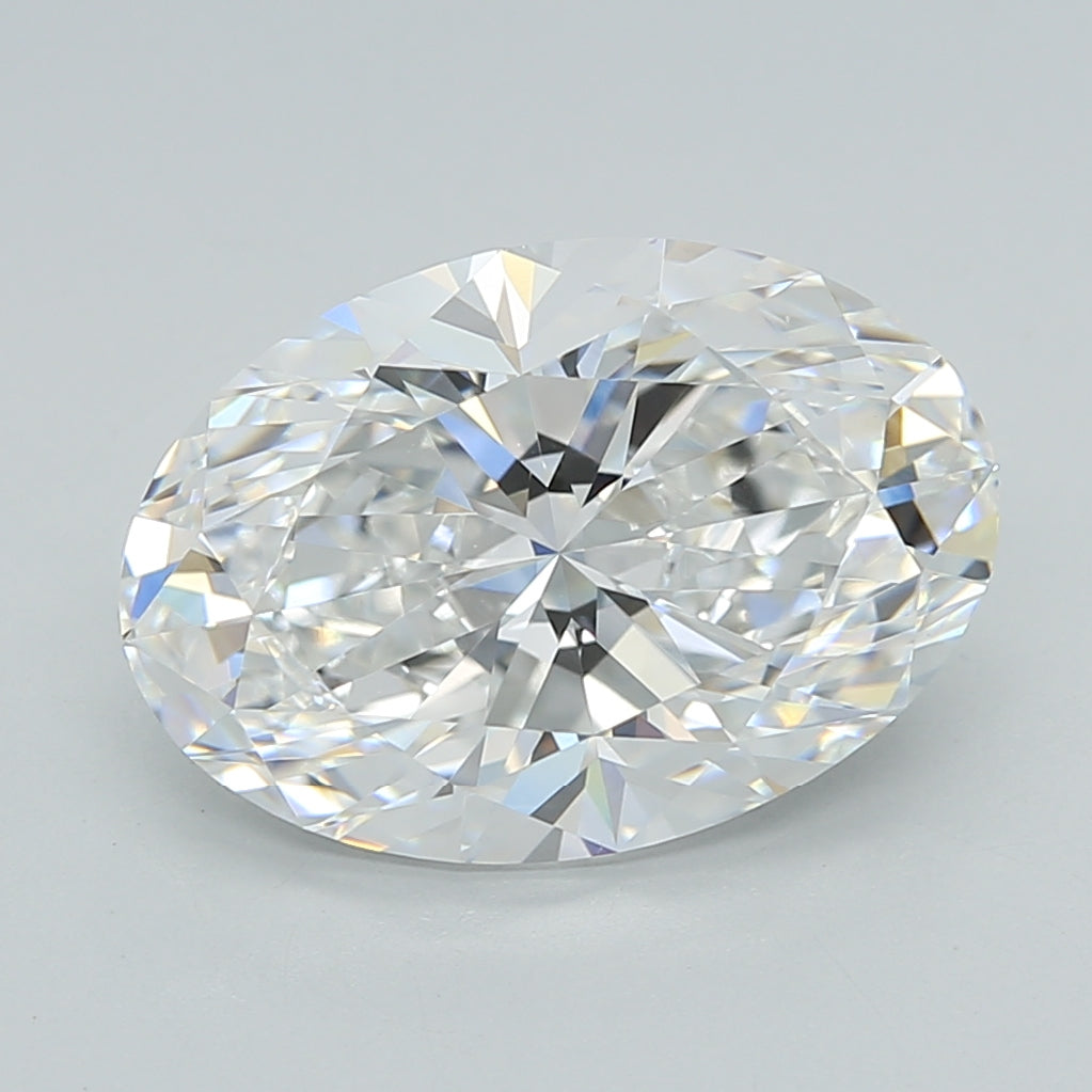 4.00 Carat Oval Shaped, Excellent Cut, D Color, VVS2 Clarity, IGI Certified Lab Grown Diamond