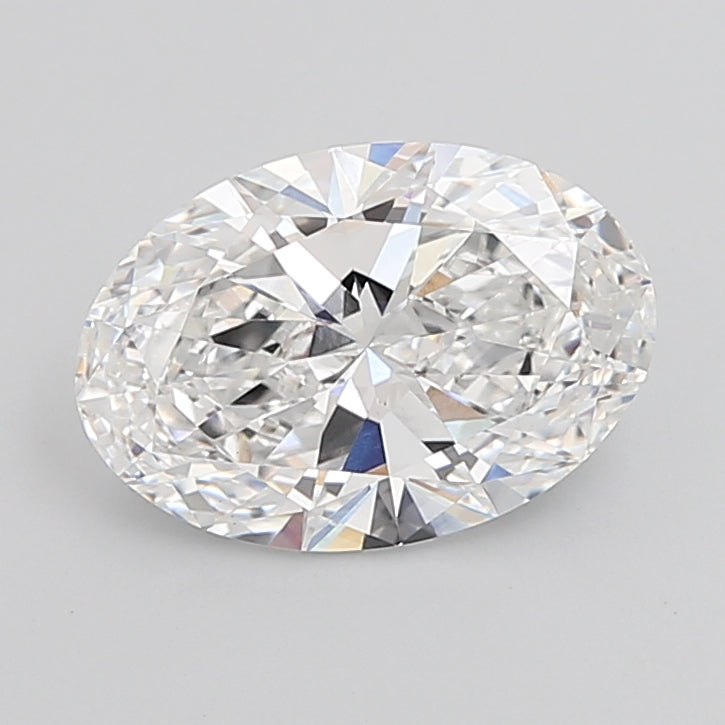 5.02 Carat Oval Shaped, Excellent Cut, D Color, VVS2 Clarity, IGI Certified Lab Grown Diamond