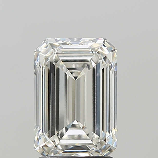 2.10 Carat Emerald Shaped, Ideal Cut, F Color, VVS2 Clarity, IGI Certified Lab Grown Diamond