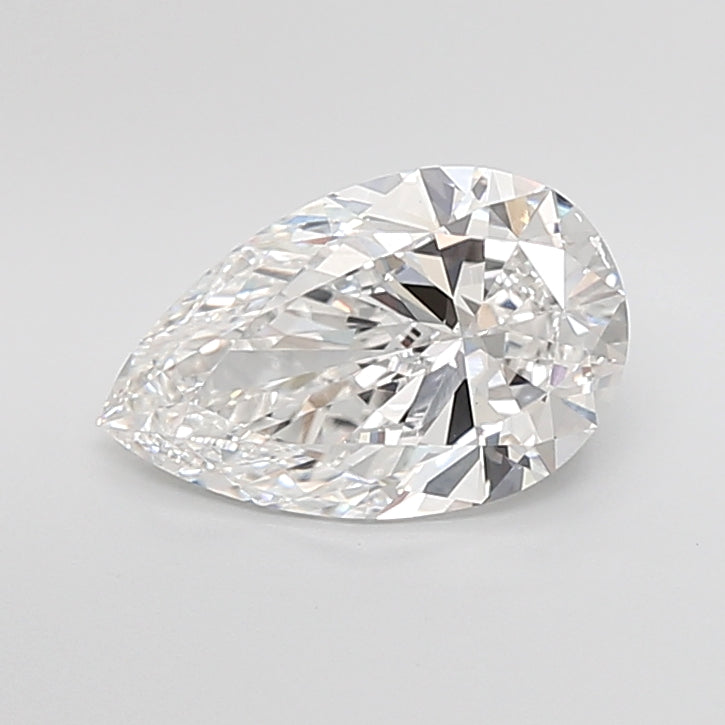 3.48 Carat Pear Shaped, Ideal Cut, F Color, VVS2 Clarity, IGI Certified Lab Grown Diamond