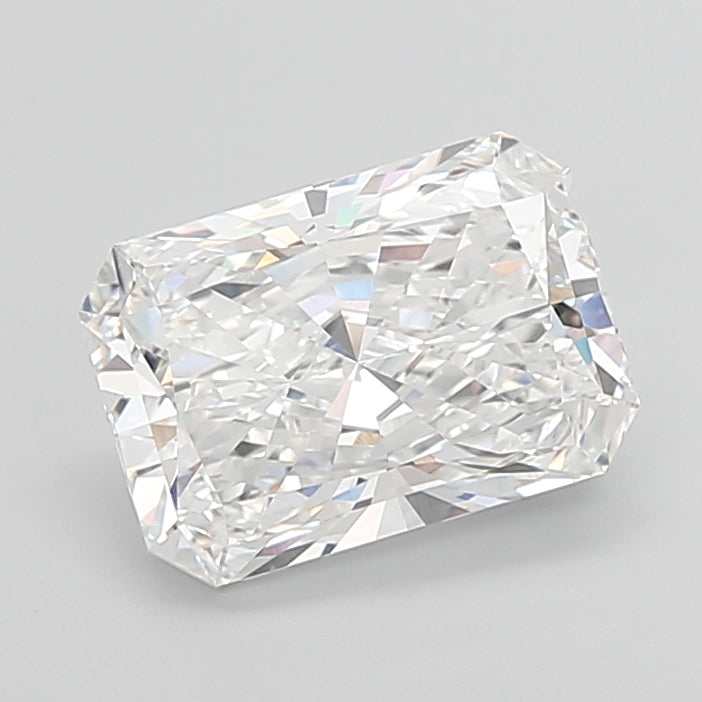 6.06 Carat Radiant Shaped, Ideal Cut, E Color, VVS2 Clarity, IGI Certified Lab Grown Diamond