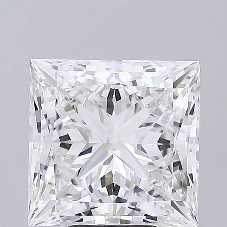 6.51 Carat Princess Shaped, Ideal Cut, E Color, VVS2 Clarity, IGI Certified Lab Grown Diamond