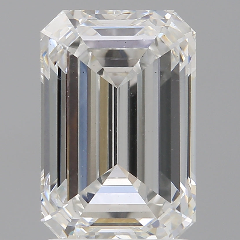 2.51 Carat Emerald Shaped, Ideal Cut, F Color, VS1 Clarity, IGI Certified Lab Grown Diamond