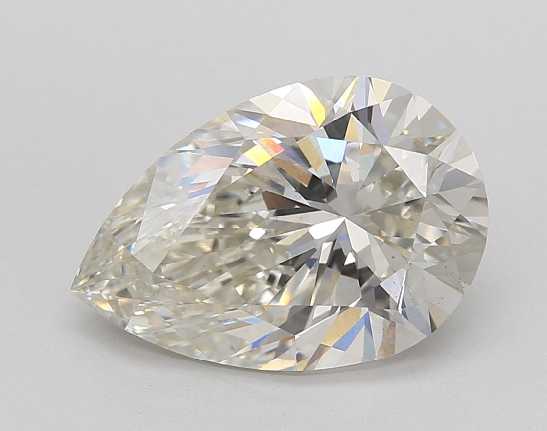 4.04 Carat Pear Shaped, Excellent Cut, H Color, VS1 Clarity, IGI Certified Lab Grown Diamond
