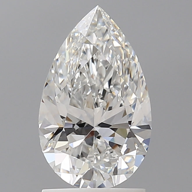 1.60 Carat Pear Shaped, Ideal Cut, E Color, VVS2 Clarity, IGI Certified Lab Grown Diamond