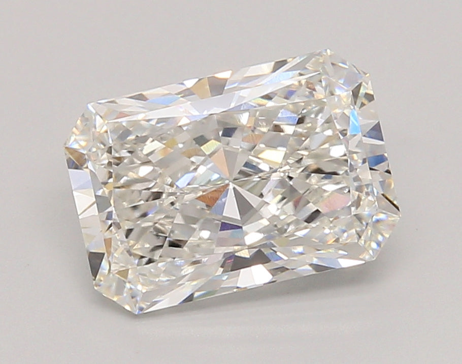 3.02 Carat Radiant Shaped, Ideal Cut, F Color, VVS2 Clarity, IGI Certified Lab Grown Diamond